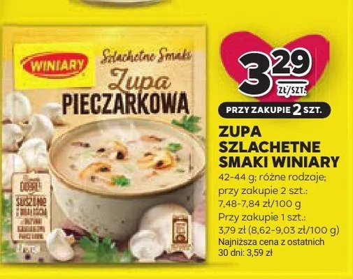 Zupa pieczarkowa szlachetne smaki Winiary promocja w Stokrotka