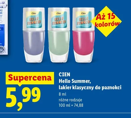 Lakier klasyczny do paznokci Cien Hello Summer promocja w Lidl