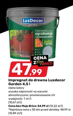 Impregnat do drewna Garden promocja w Bricomarche