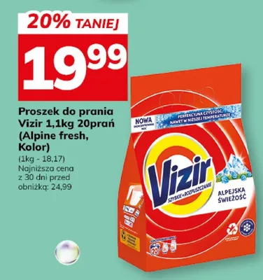 Proszek do prania 20 prań (Alpine fresh, Kolor) promocja w Hitpol