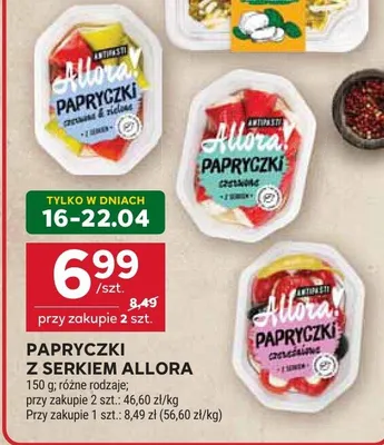 Papryczki z serkiem allora promocja w Stokrotka