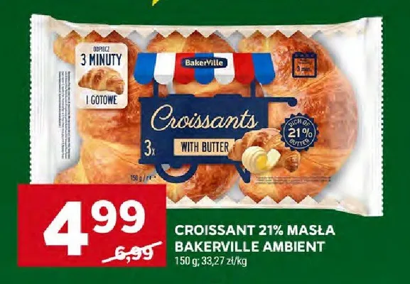 Croissant 21% masła ambient promocja w Stokrotka