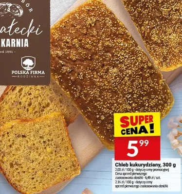 Chleb kukurydziany, 300g promocja w Twój Market