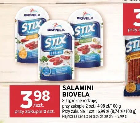 Salamini Biovela promocja w Stokrotka