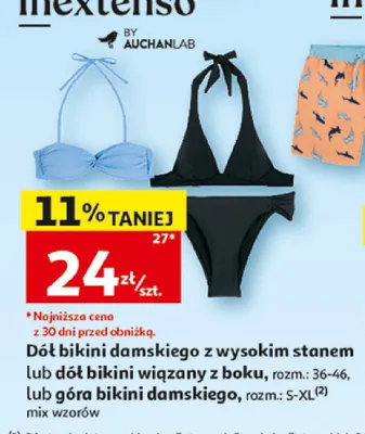 Dół bikini damskiego wiązany z boku Inextenso promocja w Auchan
