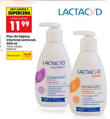 Płyn do higieny intymnej Lactacyd Femina promocja w Biedronka