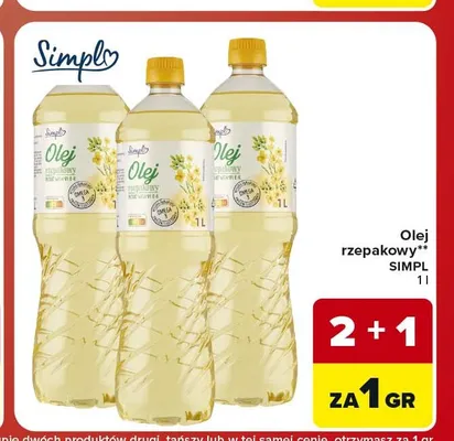 Olej rzepakowy Simpl promocja w Carrefour Market