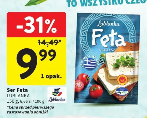 Ser Feta Lublanka promocja w Intermarche
