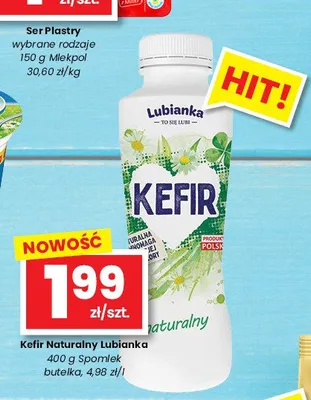 Kefir naturalny Lubianka Mlekpol promocja w emma MARKET