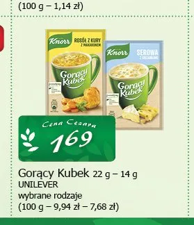 Gorący Kubek Unilever promocja w CEZAR Delikatesy
