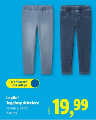 Jegginsy dziecięce, 2 kolory promocja w Lidl