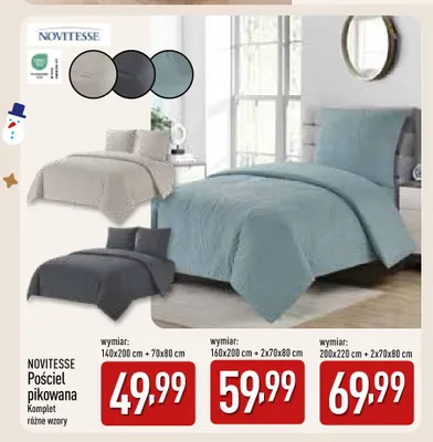 Pościel pikowana Novitesse 140x200 cm promocja w Aldi