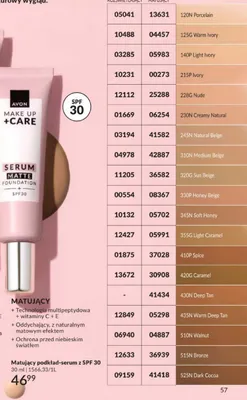 Matujący podkład-serum Avon Make Up +Care promocja w AVON