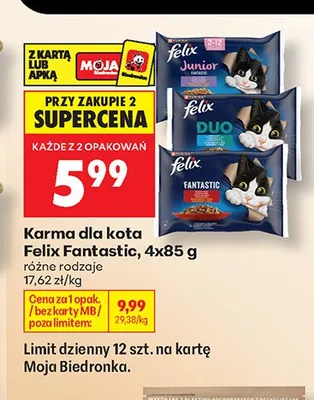 Karma dla kota Felix Fantastic promocja w Biedronka