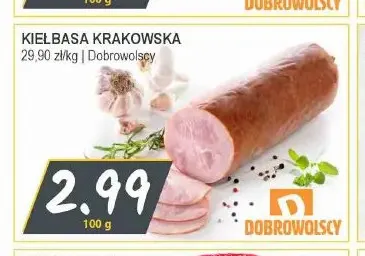 Kiełbasa krakowska Dobrowolscy promocja w Słoneczko