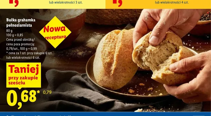 Bułka grahamka pełnoziarnista promocja w Lidl