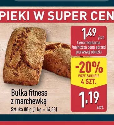 Bułka fitness z marchewką promocja w Aldi