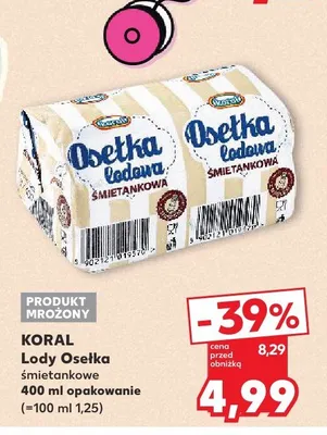 Lody Osełka śmietankowe Koral promocja w Kaufland