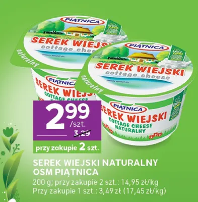 Serek wiejski naturalny OSM promocja w Stokrotka