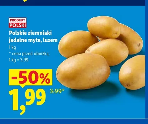 Ziemniaki polskie jadalne myte luzem promocja w Lidl
