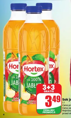 Sok jabłkowy Hortex promocja w Dino