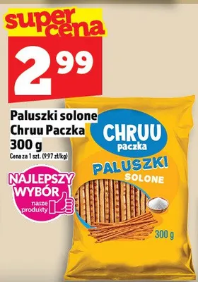 Paluszki solone Chruu Paczka promocja w TOPAZ