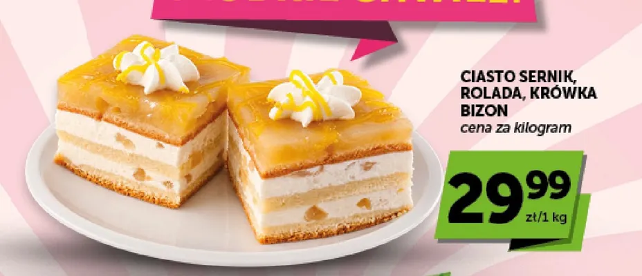 Ciasto sernik Bizon promocja w ABC