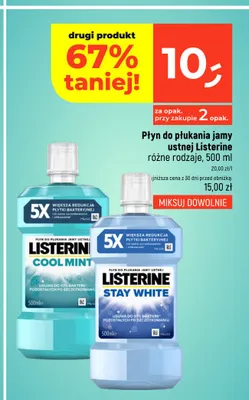 Płyn do płukania jamy ustnej Listerine Stay White promocja w Dealz
