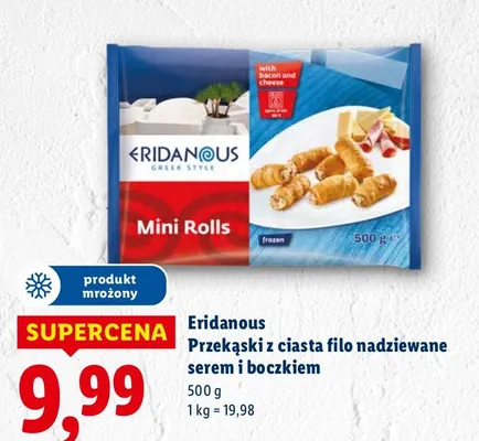 Przekąski z ciasta filo nadziewane serem i boczkiem promocja w Lidl