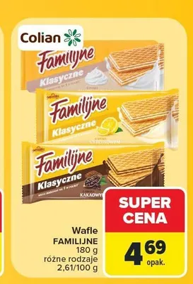 Wafle Familijne kakaowe promocja w Carrefour