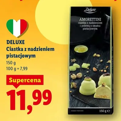 Ciastka z nadzieniem pistacjowym promocja w Lidl