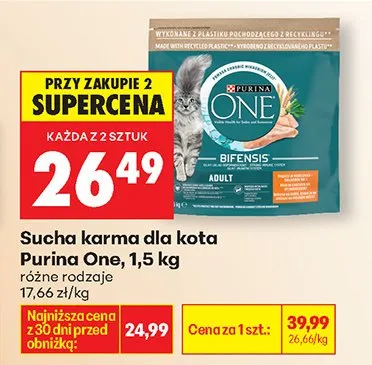 Karma dla kota Purina One Bifensis Adult promocja w Biedronka