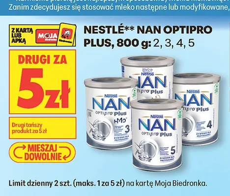 Mleko Nestlé NAN OPTIPRO PLUS 5 800g promocja w Biedronka