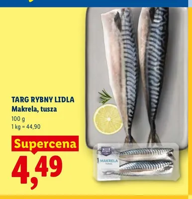 Makrela tusza Targ Rybny Lidla promocja w Lidl