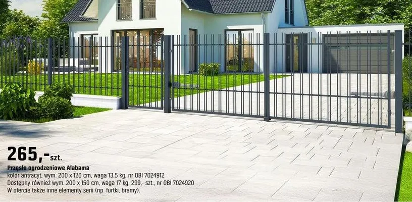 Przęsło ogrodzeniowe Alabama promocja w OBI