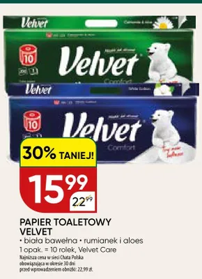 Papier toaletowy biała bawełna, rumianek i aloes promocja w Chata Polska