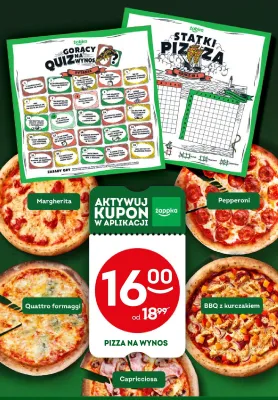 Pizza na wynos Quattro Formaggi promocja w Żabka