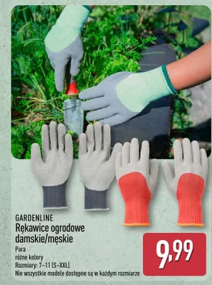 Rękawice ogrodowe damskie/męskie, różne kolory promocja w Aldi