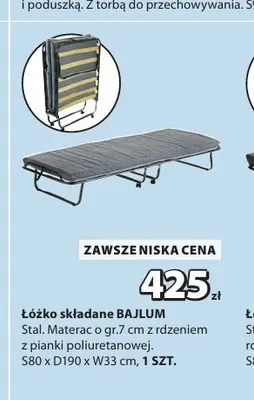 Łóżko składane Bajlum promocja w Jysk