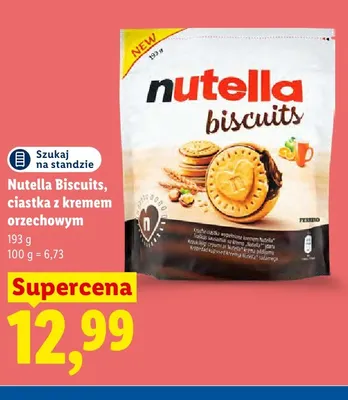 Ciastka z kremem orzechowym Nutella Biscuits promocja w Lidl
