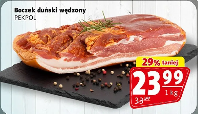 Boczek duński wędzony promocja w Prim Market