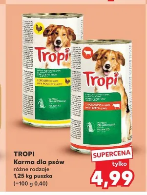 Karma dla psów Tropi promocja w Kaufland