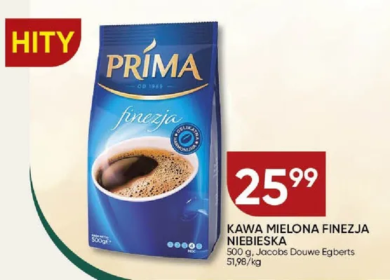 Kawa mielona Finezja Niebieska Prima promocja w Chata Polska