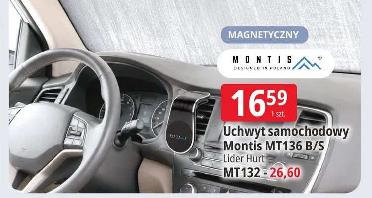Uchwyt samochodowy Montis MT136 B/S promocja w Leclerc