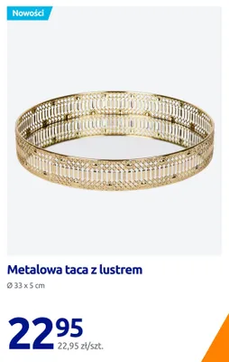 Metalowa taca z lustrem Ø 33x5 cm promocja w Action