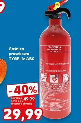 Gaśnica proszkowa TYGP-1z ABC promocja w Kaufland