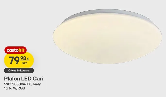 Plafon LED Cari promocja w Castorama