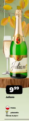 Wino musujące Juliano półsłodkie promocja w Netto