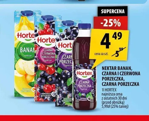 Nektar z czarnej porzeczki Hortex promocja w Arhelan