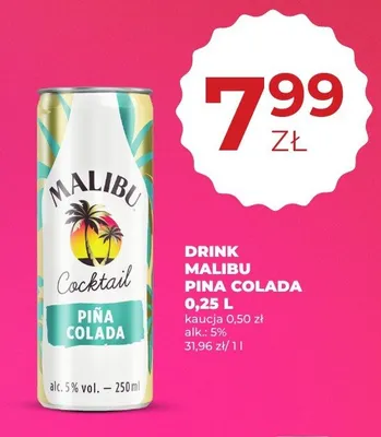 Drink Malibu Piña Colada promocja w Duży Ben